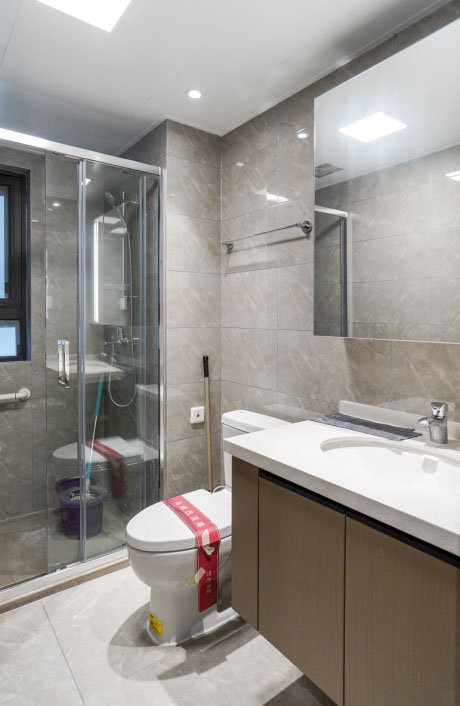 96㎡三居，巧妙延申玄關(guān)餐廳空間感，打造精致雅居